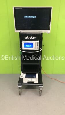 Stryker Stack Trolley Including Stryker VisionPro LED Display,Stryker SDC3 HD Information Management System and Stryker SDP1000 Digital Color Printer (Powers Up) *IR363*