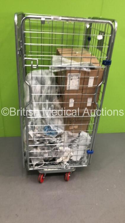 Mixed Cage of Electric Hospital Bed Accessories Including Controllers,Wheels and Castors (Cage Not Included)