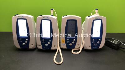 4 x Welch Allyn Spot Vital Signs Monitors with 3 Power Supplies (All Power Up) *200721635 / 201515213 / 201701261 / 201216452*