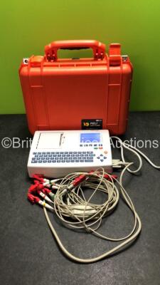 Schiller AT-101 EKG Machine with 1 x 10 Lead ECG Lead in PELI 1450 Transport Case (Powers Up)