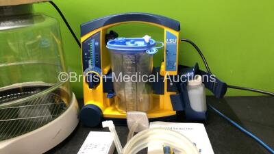 Mixed Lot Including 1 x LSU Suction unit with 1 x Cup and Battery (Powers Up) 1 x Nu Wave Pro Infrared Oven (Powers Up) 3 x Medtronics Mycarelink Monitors and 4 x Medtronic 5833SL Cables *SN YDM487850A, YDM977690A, YDM774309A, 104000613, 78061464143* - 2