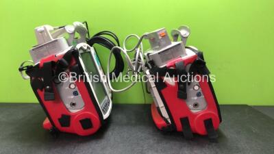 2 x Philips MRx Defibrillators Including Pacer, ECG, SpO2, NIBP and Printer Options with 2 x Philips M3539A Batteries, 2 x M3538A Batteries, 2 x Hard Paddles, 2 x Adult Electrodes *Exp 09/2022, 11/2022* 2 x 3 Lead ECG Leads and 2 x SpO2 Finger Sensors (Bo - 4