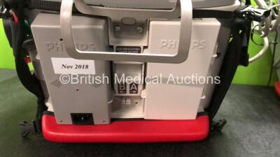 2 x Philips MRx Defibrillators Including Pacer, ECG, SpO2, NIBP and Printer Options with 2 x Philips M3539A Batteries, 2 x M3538A Batteries, 2 x Hard Paddles, 2 x Adult Electrodes *Exp 09/2022, 11/2022* 2 x 3 Lead ECG Leads and 2 x SpO2 Finger Sensors (Bo - 5