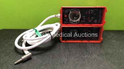 2 x Pneupac paraPAC Plus 310 Ventilators with Hoses