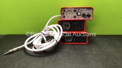 Job Lot Including 2 x paraPAC 200D Ventilators with Hoses, 1 x Pneupac paraPAC Plus 310 Ventilator with Hose