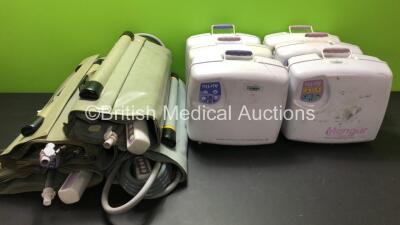 Job Lot Including 4 x Mangar ELK Emergency Lifting Cushions with 4 x Control Hoses, 6 x Mangar Airflo MK2 Compressors