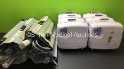 Job Lot Including 4 x Mangar ELK Emergency Lifting Cushions with 4 x Control Hoses, 6 x Mangar Airflo MK2 Compressors