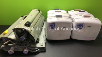 Job Lot Including 4 x Mangar ELK Emergency Lifting Cushions with 4 x Control Hoses, 6 x Mangar Airflo MK2 Compressors