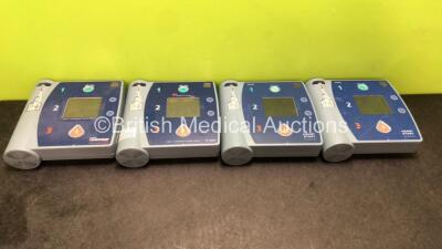 Job Lot Including 1 x Laerdal Heartstart FR2 Defibrillator (Powers Up with Faulty Screen-See Photo) 1 x Agilent Heartstream FR2 Defibrillator (No Power) 2 x Philips Heartstart FR2+ Defibrillators (Both Power Up and Pass Self Tests in French Language)
