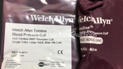 Large Quantity of Welch Allyn Trimline Reusable Blood Pressure Cuffs (Large Adult) - 2