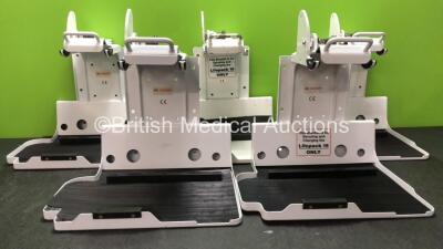 5 x Lifepak 15 Defibrillator Mounting Brackets *SN 12852447, 13801948, 13860780, 8851654, 13860751*