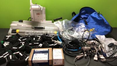 Mixed Lot Including 1 x Lifepak 15 Defibrillator Mounting Bracket with 1 x Physio Control Ref 11140-000074 DC Power Supply, 1 x Mangar ELK Lifting Cushion, 10 x Straps, 1 x Hartwell Medical Pump / Valve, 1 x Hartwell Medical Evac U Splint Carry Bag and Va