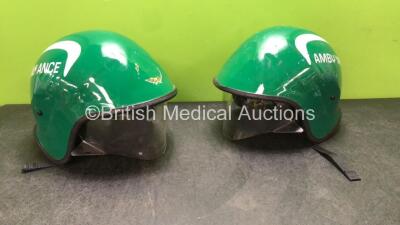 2 x Ambulance Helmets