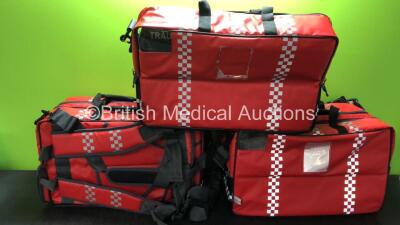 5 x Ambulance Emergency Backpacks *3 In Photo 5 in Total, Stock Photo Used*