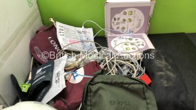 Mixed Lot Including 1 x Ambulance Helmet, Dissecting Shears, BP Cuffs, Defibrillation Electrodes and Patient Monitoring Cables - 4