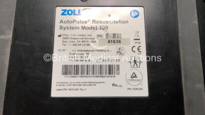 Zoll Autopulse Plus Model 100 Resuscitation System with 1 x Battery and 1 x Life Band Load Distributing Band in Carry Bag *Mfd 2016 (Powers Up When Tested with Stock Battery-Battery Included Flat) *SN 41636, 05193* - 3