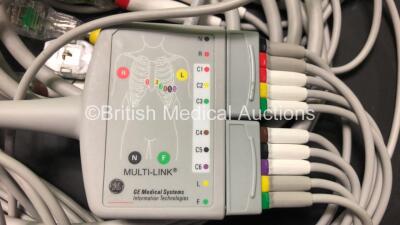 2 x GE MAC 600 ECG Machines with 2 x Leads and 1 x Carry Case *Mfd 2014* (Both Power Up) SF714201355PA - SF714201351PA* - 5