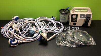 Job Lot Including 8 x Entonox Hoses, 3 x Black Gas Hoses and 1 x Sscor 2310BV-230 Suction Unit *G00888*