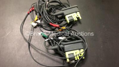 2 x Zoll AED Pro Defibrillators with 2 x 3 Lead ECG Leads and 2 x Electrodes in Carry Cases (Both Power Up) - 4