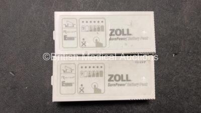 2 x Zoll AED Pro Defibrillators with 2 x Electrodes in Carry Cases (Both Power Up) - 4