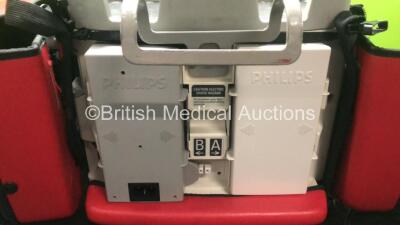 Philips HeartStart MRX Monitor / Defibrillator Including Pacer ECG, SpO2, NBP and Printer Options with Carry Case, 1 x Philips M3538A Battery, 1 x Philips M3539A Battery, 1 x ECG Lead, 1 x SpO2 Lead with Sensor, 1 x BP Hose with Cuff, 1 x Paddle Lead with - 5