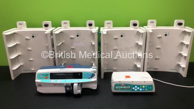 Job Lot Including 1 x CareFusion Alaris PK, 1 x B.Braun Infusomat Space (Both Power Up with Alarms) and 4 x B.Braun Space Stations