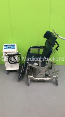 1 x Barton Bariatric Patient Chair (Damaged - See Pictures) anc 1 x ESZ Blanketrol II Smart Hyper-Hypothermia Unit with Hoses (Powers Up)