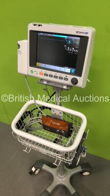 EDAN iM50 Patient Monitor on Stand with ECG,SpO2,IBP1,IBP2,NIBP,CO2,T1 and T2 Options,Carb-CO2 Attachment,1 x SpO2 Finger Sensor,1 x BP Hose and 1 x BP Cuff (Powers Up-Missing Light Lens) * Mfd 2020 * - 4