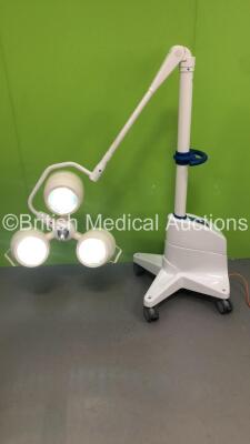 Brandon Medical GU30DMEL Triple Minor Ops Light on Stand (Powers Up with Good Bulb) *S/N 16467/3*