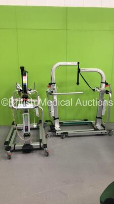 4 x Liko Golvo 7007 ES Electric Patient Hoists with Batteries and Controllers (2 x Power Up)