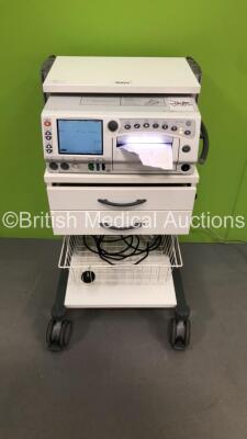 GE 250cx Corometrics Series Fetal Monitor with US,US2,UA,FECG/MECG,SpO2 and NIBP Options on Stand (Powers Up) * Mfd 2011 *