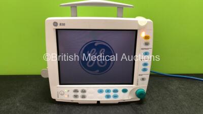 GE B30 Patient Monitor with 1 x GE Type N-FCREC-00 Module Including Printer Options with Mini D-fend Water Trap, 1 x GE E-PSMW Module Including ECG, Sp02, NIBP and T1/T2 Options, 2 x Batteries (Powers Up)