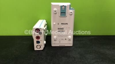 1 x Philips M3001A Opt A01C06 Module Including ECG, SpO2, NBP, Press and Temp Options, 1 x Philips M3001A Opt A01C06C12 Module Including ECG, SpO2, NBP, Press and Temp Options *Mfd 05-2009, 08-2007* *SN DE907S2555, DE717J8280*