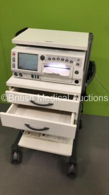 GE 250cx Corometrics Series Fetal Monitor with US,US2,UA,FECG/MECG,SpO2 and NIBP Options on Stand (Powers Up-Slight Crack to Casing) * Mfd 2011 * - 6