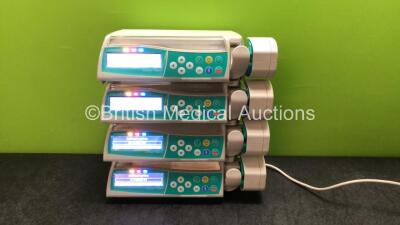 4 x B Braun Perfusor Space Infusion Pumps (All Power Up) *SN 167825, 167806, 217120, 168278*