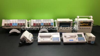 Job Lot Including 2 x Welch Allyn ProPaq Encore Monitors with 1 x ECG Lead and 1 x Power Supply (Both Power Up) 2 x Philips M8048A Modular Racks with 18 Various Modules, 2 x CareFusion PrinterNOx and 1 x Philips M8026-60002 Keypad *DA100089 - DA211544 - 0