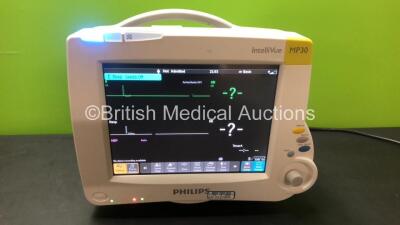 Philips IntelliVue MP30 Patient Monitor *Mfd -2011* with 1 x Philips M3001A Opt: A01C06 Module with Press, Temp, NBP, SPO2 and ECG Resp Options *Mfd 2011* **DE9070AB43 - DE72898182**