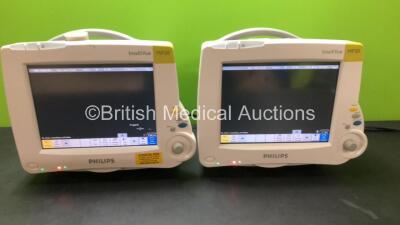 2 x Philips IntelliVue MP30 Patient Monitors *Mfd 2006 - 2005* (Both Power Up) *DE54015323 - DE72837286*