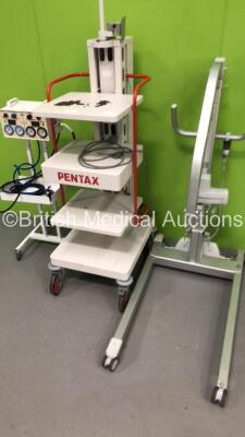 Mixed Lot Including 1 x Pentax Stack Trolley,1 x Anetic Aid APT MK 3 Tourniquet on Stand with Hoses and 1 x Liko Viking M Electric Patient Hoist with Controller * Incomplete-See Photos * (Unable to Power Test Due to No Battery) - 5