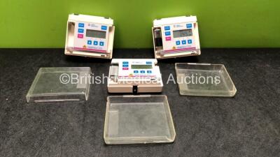 3 x Walk Med 350 Ambulatory Infusion Pumps with 2 x Batteries (All Power Up) *SN M9312, W5057, M7890*