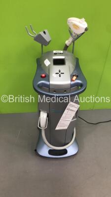 Syneron Medical Ltd eMax Cosmetic Laser Part No AS10822 Version 1.12 with 1 x Laser Aperture/Handpiece (Powers Up with Key-Key Included-Rubber Worn on Wheels)