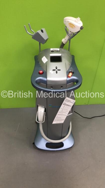 Syneron Medical Ltd eMax Cosmetic Laser Part No AS10822 Version 1.12 with 1 x Laser Aperture/Handpiece (Powers Up with Key-Key Included-Rubber Worn on Wheels)