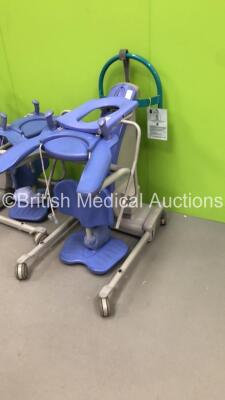 2 x Arjo Encore Electric Patient Hoists with Controllers (Unable to Test Due to No Controllers) * SN KKA5070 / KKA5020 * - 2