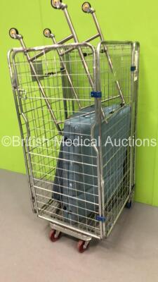 Mixed Cage Including 2 x Foldable Examination Couches and 1 x Stainless Steel Trolley Frame (Cage Not Included) - 2