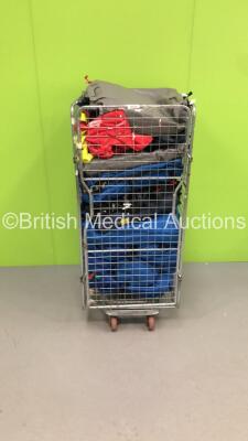 Large Cage of Mixed Ambulance Equipment Including Evac-U-Splints Mattresses and Straps (Cage Not Included) - 2