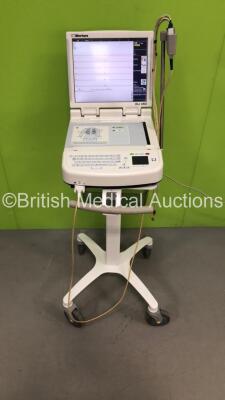 Mortara ELI 350 ECG Machine on Stand with 1 x 10-Lead ECG Lead (Powers Up) * SN 115050243895 * - 2