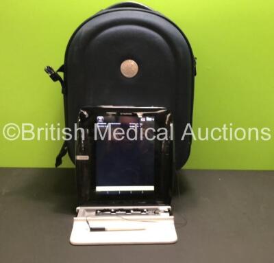 GE Venue 40 Anaesthesia Portable Ultrasound Scanner *Mfd - 03/2014* Software Version - R3.2.0 with Base and Carry Case (Powers Up with Damaged Casing / Screen - See Photos) *344095WX5* **GL**