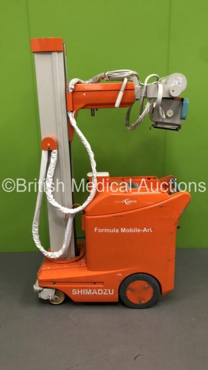 Shimadzu Formula Mobile-Art Mobile X-Ray Model System MUX-100H with Exposure Hand Trigger * Damaged- See Photos * and Key (Powers Up with Key-Key Included) * SN 0462Z18806 * * Mfd Jan 2009 *