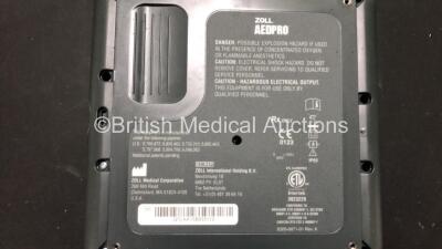 2 x Zoll AED Pro Defibrillators with 2 x ECG Leads, 2 x Batteries (2 x Flat Battery Included), 4 x Skintact Electrodes *Expiry Dates 02/2024, 02/2022, 10/2023 and 10/2023*, in Carry Cases (Both Power Up, 1 With Slight Damage to Screen, 2 x Flat Batteries - 4