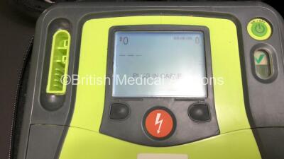 2 x Zoll AED Pro Defibrillators with 2 x Batteries (2 x Low Battery) , 1 x Skintact Electrode *Expires 06/2023*, 1 x CPR Stat-Padz *Expires 02/2023* and 2 x Pedi-Padz Electrode *Expiry*, in Carry Cases (Both Power Up, 1 with Slight Damage to Casing, 2 Bat - 2